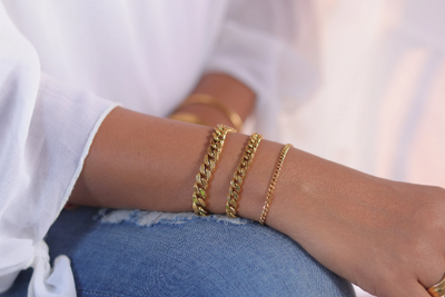18K Gold-Filled Cuban Chain Bracelet
