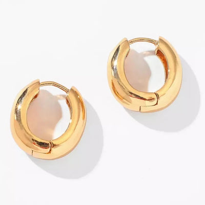 18K Gold-Filled Thick Hoops
