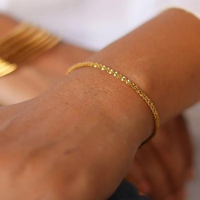 18K Gold-Filled Glitter Rope Bracelet