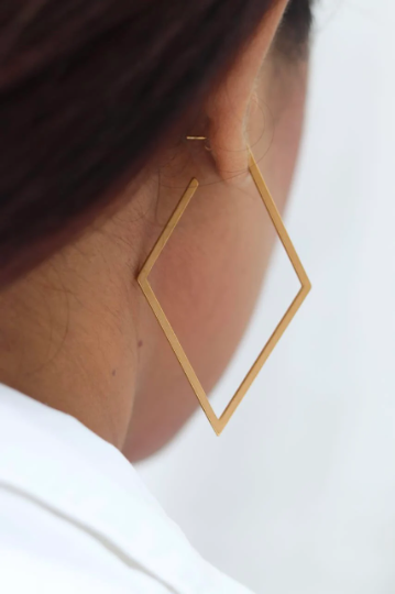 Rhombus Earrings Gold