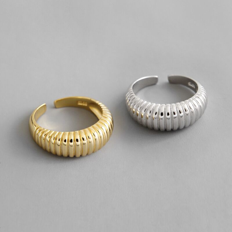  Croissant Gold and silver Ring for Women