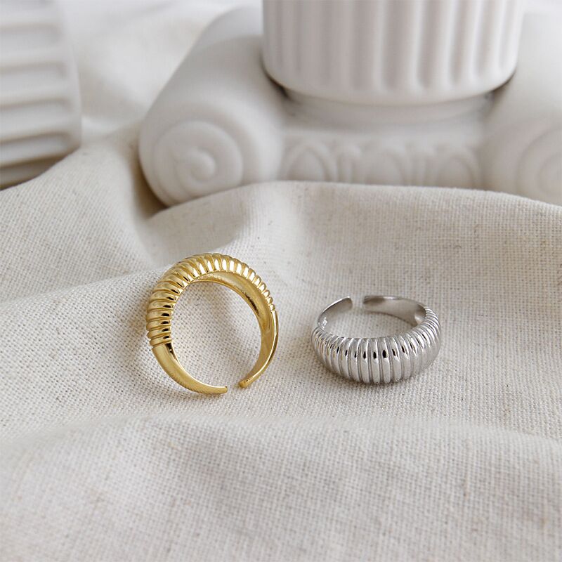  Croissant Dome Ring