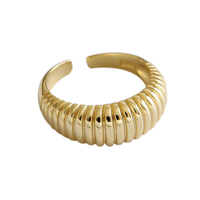  Croissant Dome Ring Gold