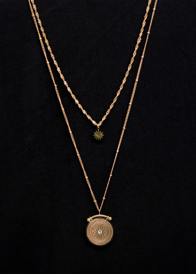18K Gold-Filled Roman Layer Necklace