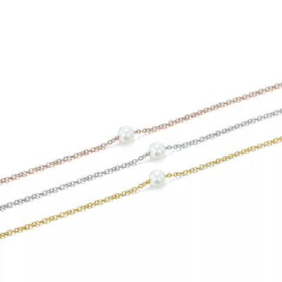 14K Gold-Filled Dainty Pearl Necklace