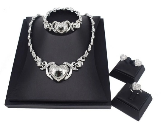 XO necklace set silver 