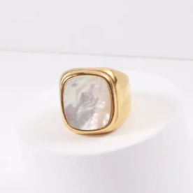 18K Gold-Filled Large Shell Ring