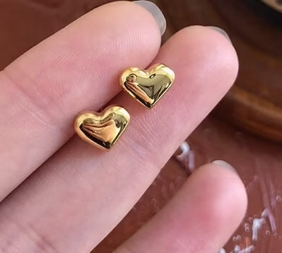 Order Now 18K Gold Filled Heart Studs 