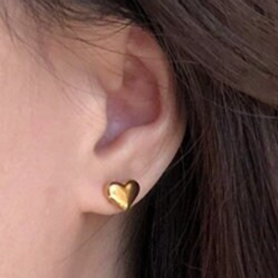 Shop Now Dainty Heart Stud Earrings.