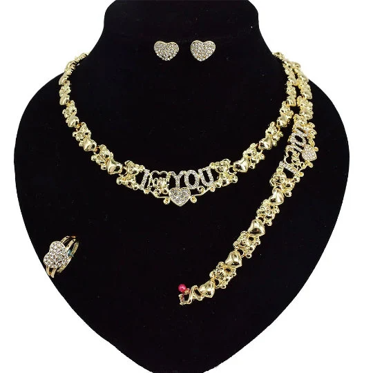 Teddy Bear Xo Necklace Set