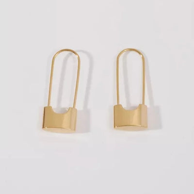 18K Gold-Filled Padlock Earrings