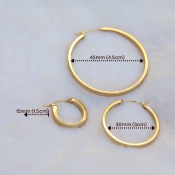 18K Gold-Filled Flat Hoop Earrings