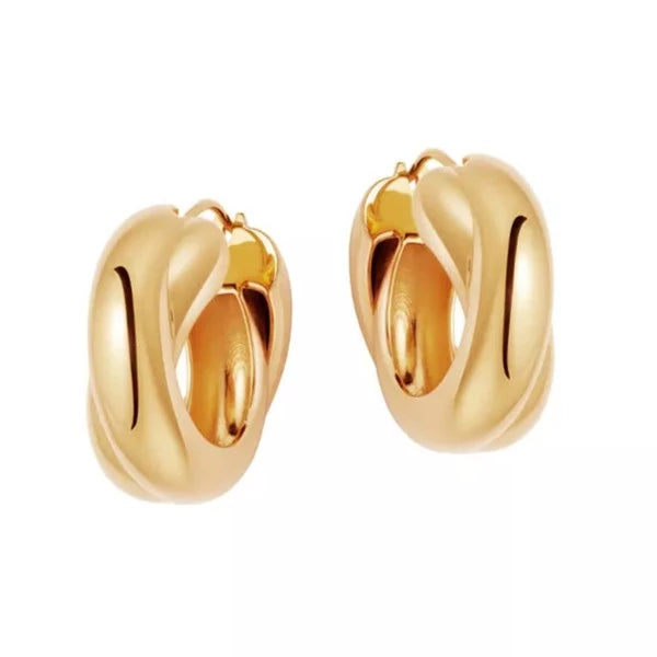 18K Gold-Filled Double Hoop Earrings