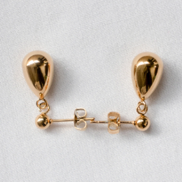  Gold waterdrop Stud Earrings For sale  