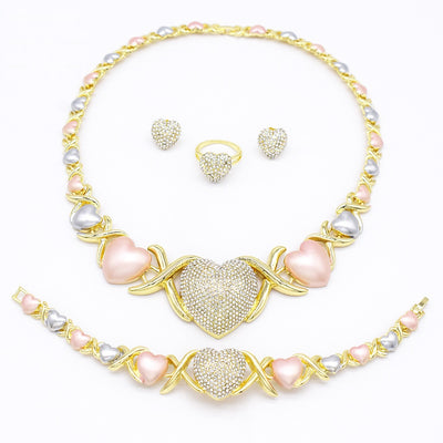 XO heart necklace set for women 