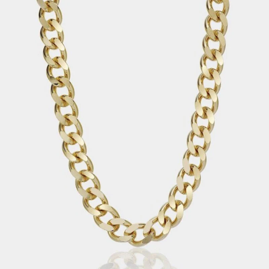 18K Gold Cuban Chain Necklace