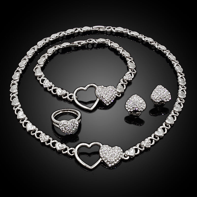 XO Double Hearts Necklace set